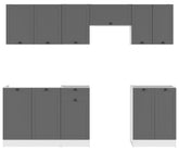 Junona Line kjøkkensett - Grafitt/Hvit - 240 cm